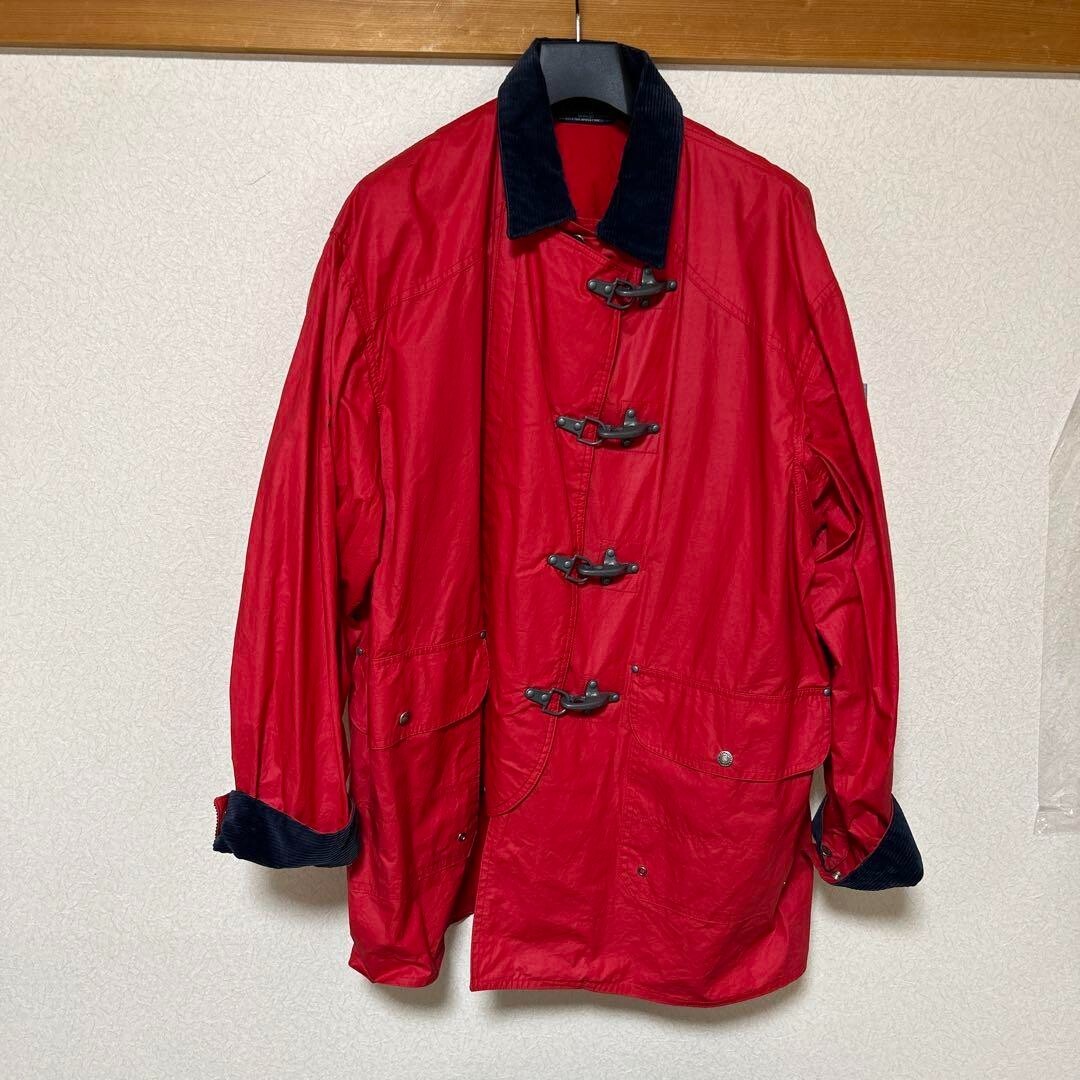 Polo by Ralph Lauren Fireman Jacket USA製 Women's Polo Ralph Lauren Navy Leather Fireman Coat Jacket S