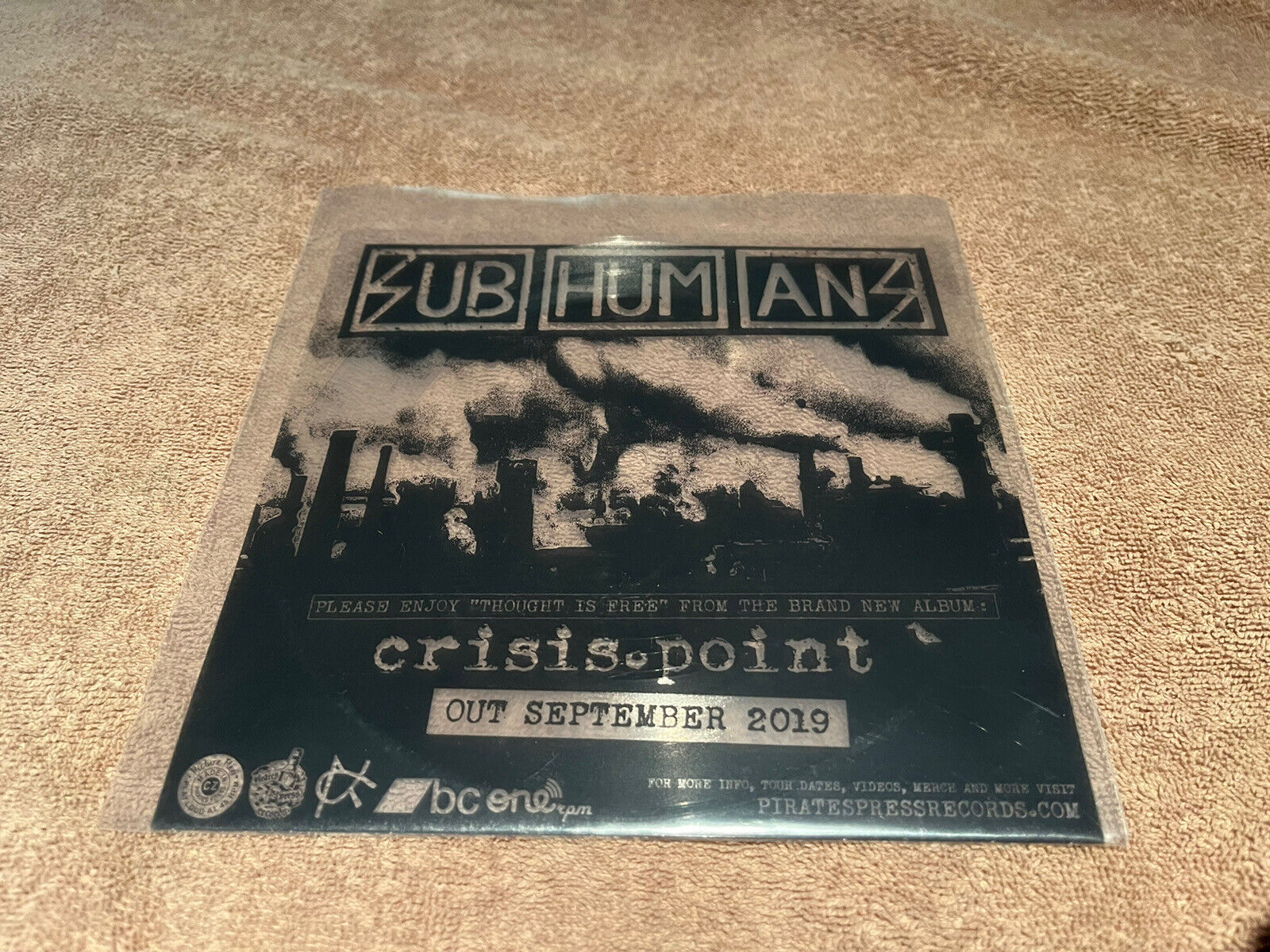 SUBHUMANS “Thought Is Free” 7-inch Flexi Mint Crisis Point