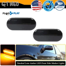 Smoked LED Side Marker Signal Lights For Volkswagen MK4 Jetta GTI R32 Beetle