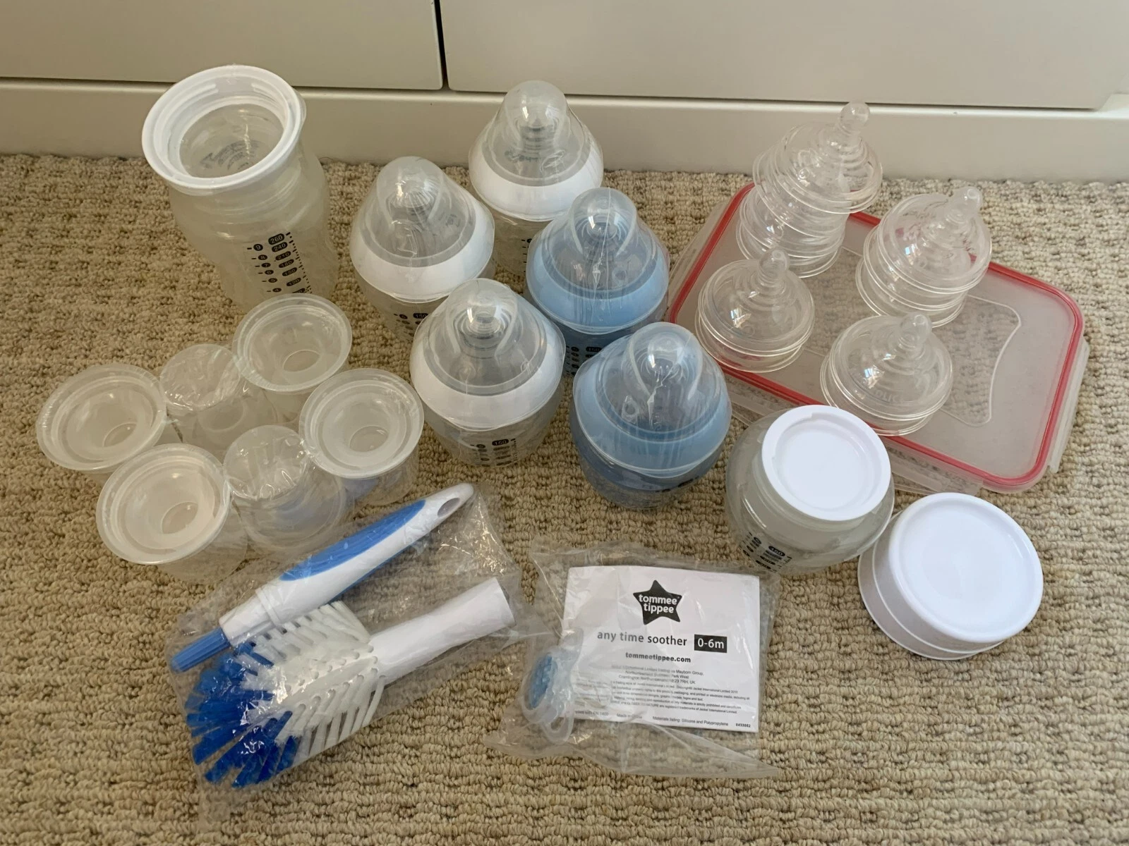 Huge Tommee Tippee Closer Nature Bottle Brush Teat Powder Pots Soother Bundle
