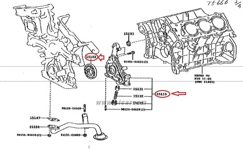 TOYOTA CROWN GRS180 OIL PUMP SET COVER 15115-31040 ROTOR 15103-31050 TAXI CAB 4U - Picture 4 of 4