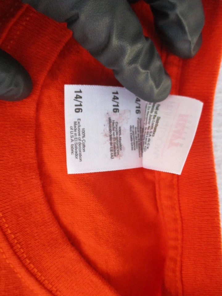 Camiseta Fruit of Loom Algodón Pesado Naranja Talla 14/16 Foto 3 de 4