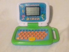 Leap Frog 2 In 1 Lap Top Touch Screen Green Educational Toy Kids Green 2017 GUC