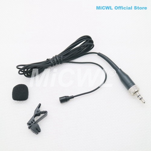 Black Hidden Lavalier Tie Clip For Sennheiser Plug EW100 G1 G2 G3 G4 3.5mm Lock - Picture 2 of 8