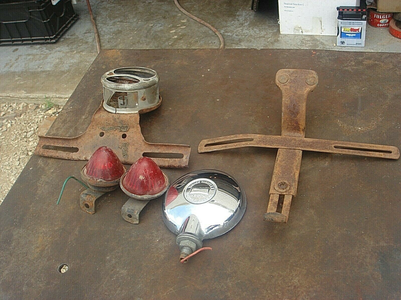 Vintage Rat Rod LICENSE PLATE HOLDER Mounting Bracket Car Truck Tailights Lot eBay