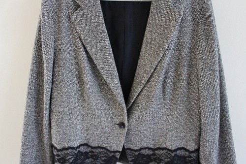 VTG Neiman Marcus Exclusive 2 Piece Grey Skirt & Jacket Suit Set Size 18 - Picture 14 of 20