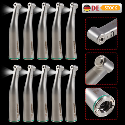 1-10pcs SANDENT Dental Fiber Optic LED Licht 4:1 Reduktion Winkelhandstück E-Typ