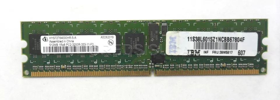 IBM 1GB ECC RAM DDR PC2-3200R 400MHz Server Memory 39M5817 - Image 2 of 3