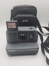 Vintage Polaroid Impulse Instant Camera W/ Strap And Case Gray