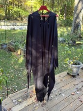 Scream Ghostface Fun World Costume Black Hooded Robe Cloak Needs Repair/Sewing