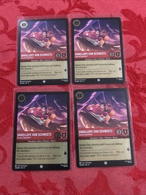 4x FOIL Lorcana RoJ - Vanellope Von Schweetz - Spunky Speedster 124/204 FOIL x4
