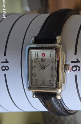 MICHELE Deco Mini Ladies Quartz Watch M.O.P Dial  Leather Strap - ALL Original