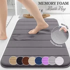 Non-Slip Large Memory Foam Bath Mat Set Absorbent Bathroom Rug  Toilet Mat