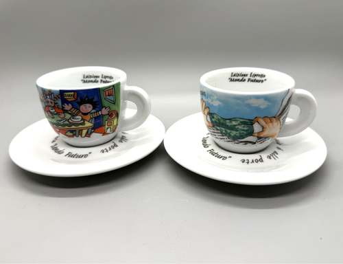 2 Set Tazze e Piattini Ancap Italy Edizione Espresso Mondo Futuro #29/211 - Foto 2 di 5
