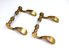 ▨8X8mm 2 Paires de Poignées Laiton Massif,Béquilles de Porte,Vintage Handle Door