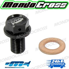 tappo scarico olio magnetico Nero M10x15mm YAMAHA YZ F YZF 450 2023 (23)