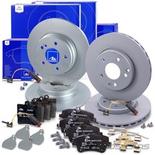 ATE BREMSSCHEIBEN +BELÄGE+KONTAKTE VORNE+HINTEN FÜR MERCEDES C-KLASSE KOMBI S203