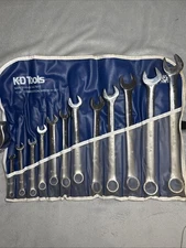 K-D TOOLS USA 12 PIECE SAE Combination Wrench Set 3/8" - 1" Polished Chrome