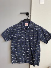 Rare Samurai Jeans Samurai Automobile Club Car Print Shirt Used Japan M size