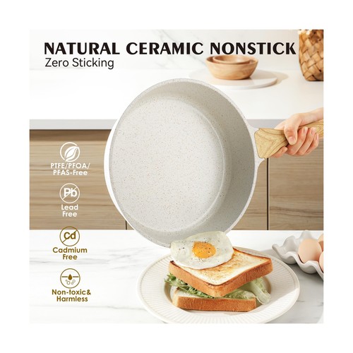 SENSARTE Nonstick Ceramic Cookware Set 23-Piece, Healthy Pots and P... Fast Ship - Picture 3 of 9