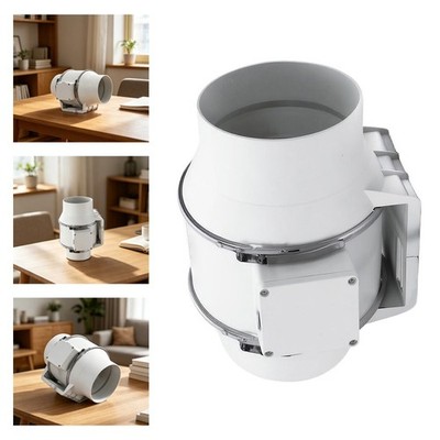Powerful 220V Duct Fan: High Air Movement, Low Noise For Kitchen & Bathroom Use!
