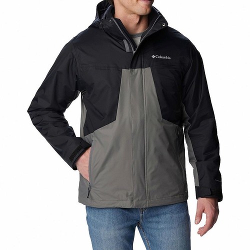 Columbia Mens Regular fit 3-1 Jacket Coat XL Grey Black
