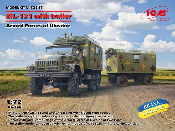 Icm 72817 - 1:72 - Zil-131, Truck with Trailer Armed Forces of Ukraine - New
