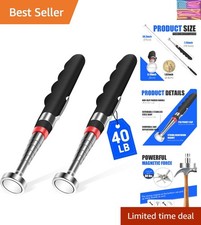 2PCS Telescoping Magnetic Pickup Tool with 40lb Pull Force, 30in Telescopic S...
