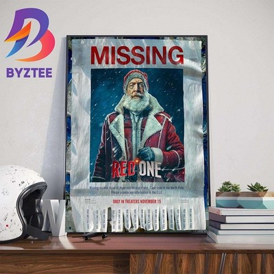 NEW Missing Red One 2024 Movie With Starring The Rock Dwayne Johnson Poster