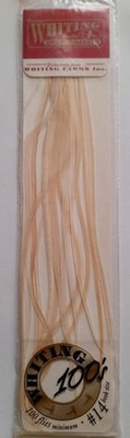 Whiting 100 Pack Sattelhechel Lt. Ginger handselektiert Hakengröße 14 Federn
