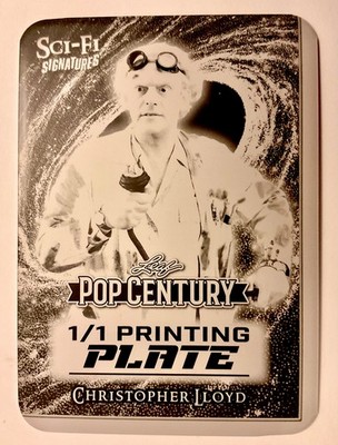 CHRISTOPHER LLOYD 1/1 BACK TO THE FUTURE - PRINTING PLATE LEAF METAL POP CENTURY