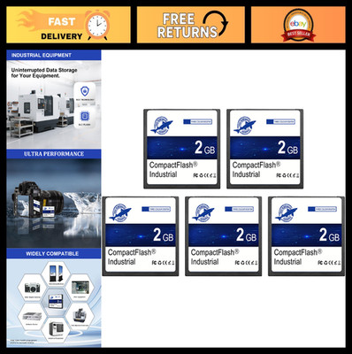 2GB Compact Flash Memory Card 5-Pack - Industrial CF Type I for Vintage Cameras