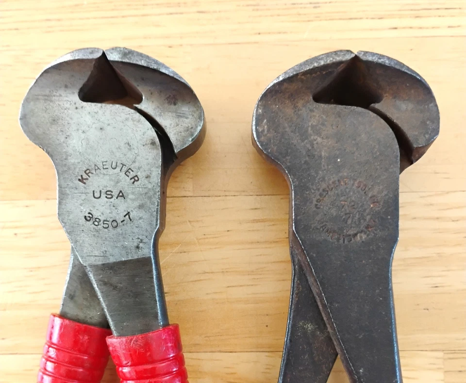Lote De Colección 2 Alicates de Corte Kraeuter y Media Luna Usados Foto 3 de 4