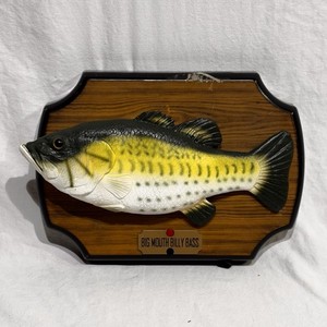 WORKING Big Mouth Billy Bass 1999 Gemmy Industries Singing Fish Plaque Flaws