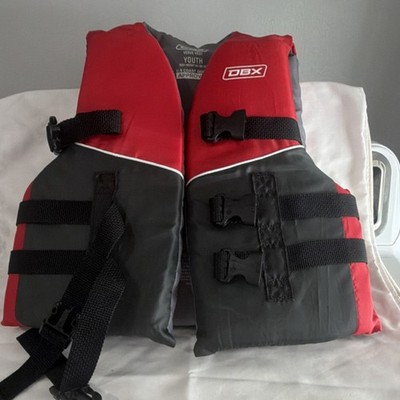 DBX Verve Vest Youth Life Jacket Red/Gray US Coast Guard Approved 50-90 lbs