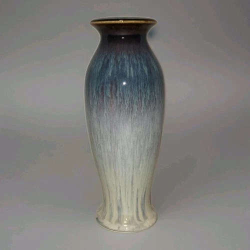Bill Campbell Studio Pottery Vase Drip Glaze USA Signed Shelf 