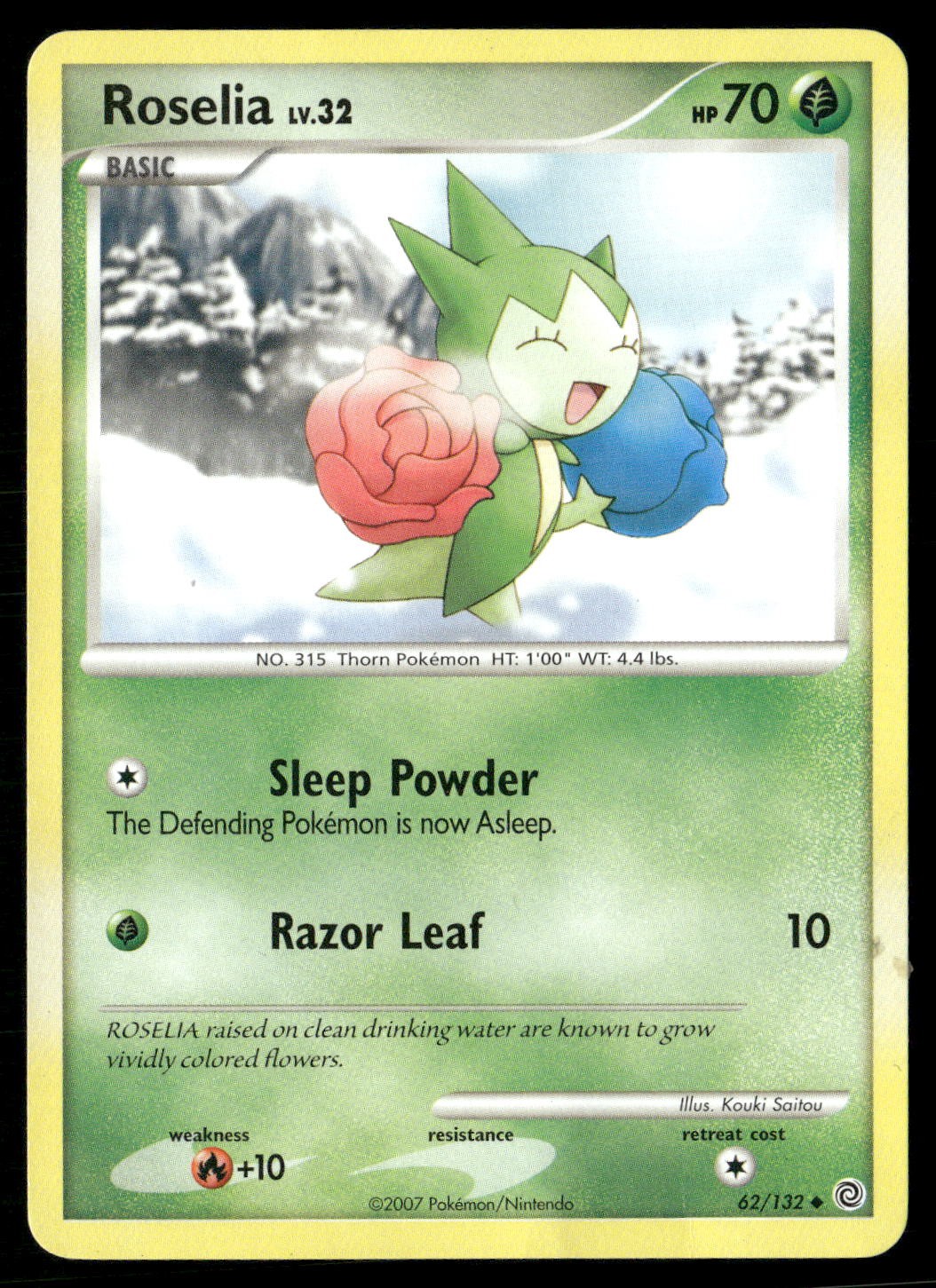 Roselia 62/132 Uncommon Secret Wonders Pokemon Lightly Played