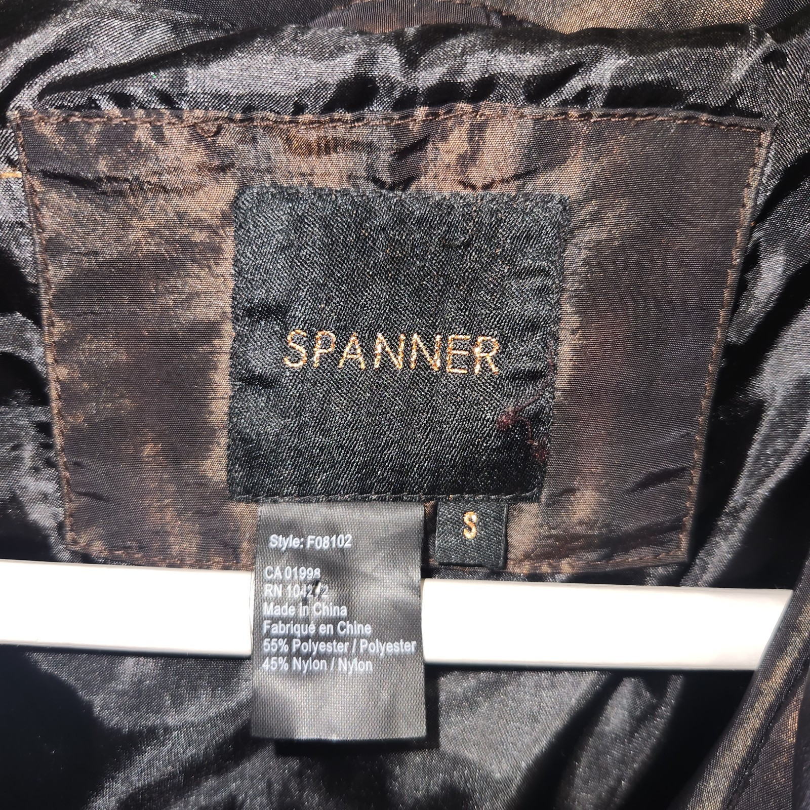Spanner Ladies Jacket Brown Copper Sheen Size Sma… - image 5