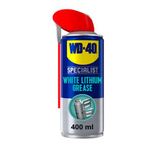WD-40 Specialist White Lithium Grease Spray 400ml All-Weather Protection UK 25.78 per litre