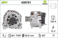 Lichtmaschine Valeo FüR Skoda Superb II 3.6 FSI 439751