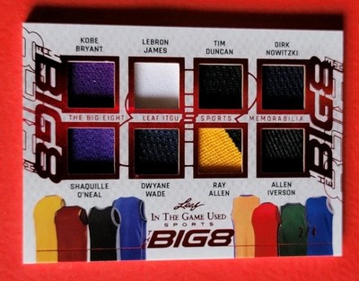 Kobe Bryant JERSEY CARD #2/4 Lebron James SHAQUILLE O'NEAL Iverson Duncan WADE