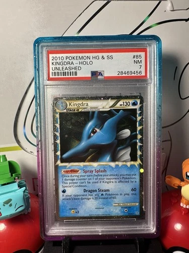 2010 POKEMON HEARTGOLD & SOULSILVER UNLEASHED #85 KINGDRA-HOLO PSA 7
