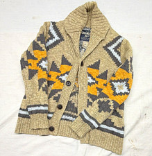 OshKosh B'gosh Boys 4T Cotton Knit Aztec Cardigan Sweater Shawl Collar Button