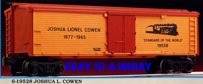 LIONEL 19528  JOSHUA L. COWEN  PART OF FAMOUS INVENTORS REEFER CARS SET  - NIB