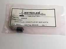 NEW Astrolab 29809, 3.5mm male to 3.5mm male 90 Degree Hard RF Coaxial Adapter