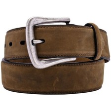 Nocona Men's Distressed Brown Western Overlay Leather Belt N2450444