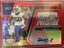 2022 Certified Potential Signatures Mirror RED AUTO /99 !! Greg Rousseau #CPS-GR