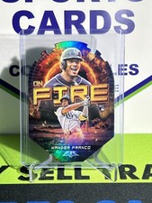 Wander Franco 2022 Topps Fire Baseball “On Fire” Die-Cut RC TAMPA BAY RAYS!!!