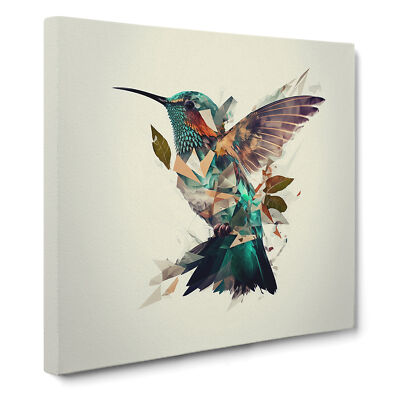 Kolibri Doppelbelichtung Leinwanddruck Wandkunst gerahmtes Bild groß