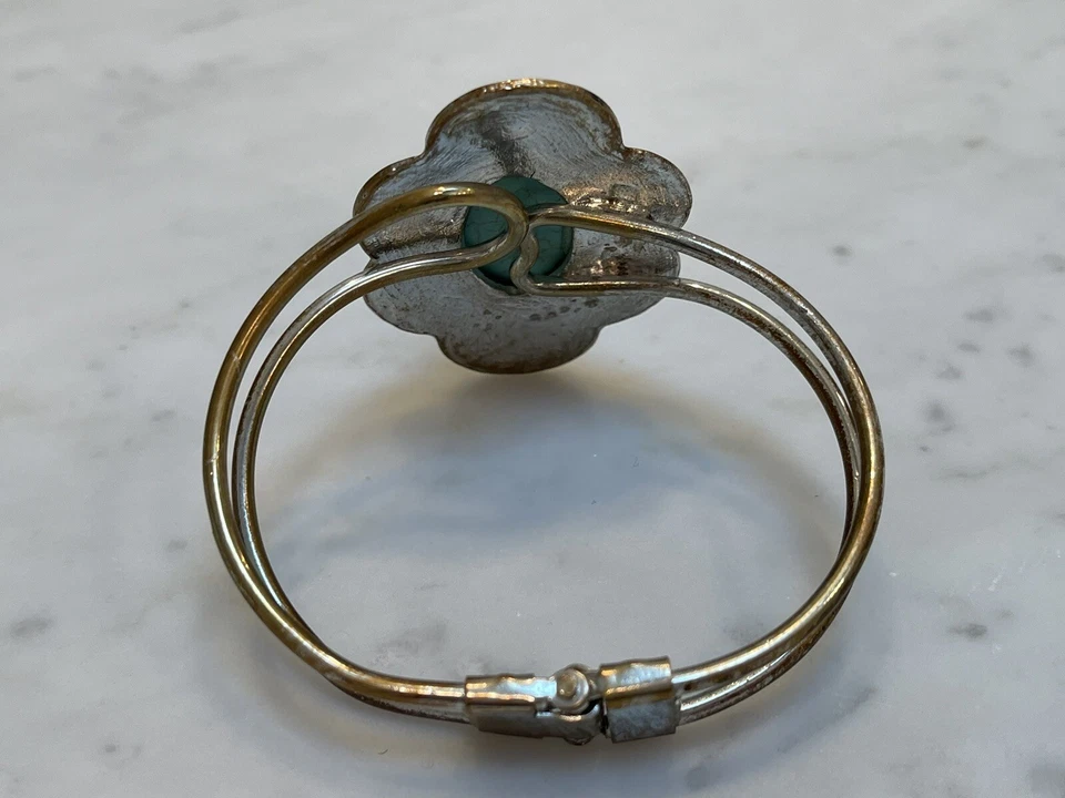 Brazalete Silverado/Southwestern/Howlite/Tono Plata/6.5"/Joyería Foto 3 de 3